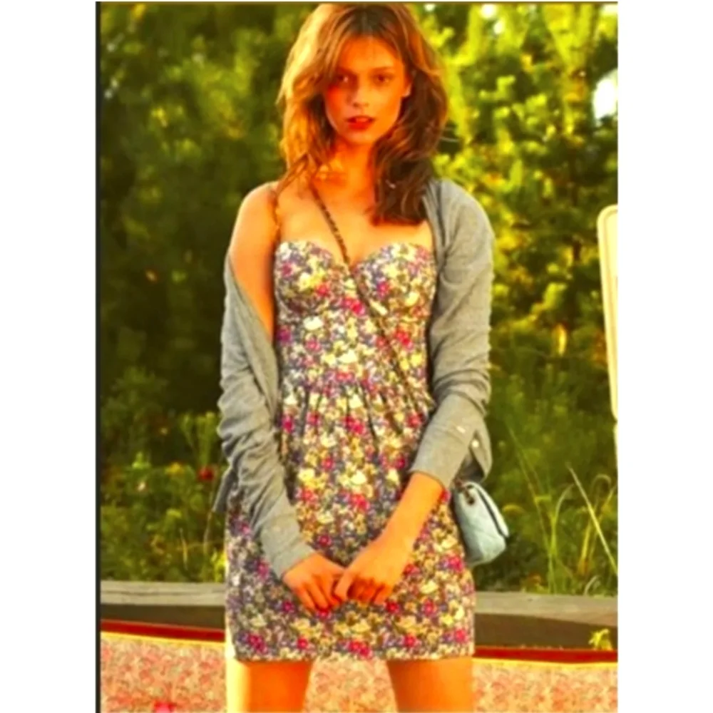 🩷💛Gifted💛🩷 PINK Victoria's Secret Floral Sweetheart Strap Sundress 2XHP - Picture 3 of 16